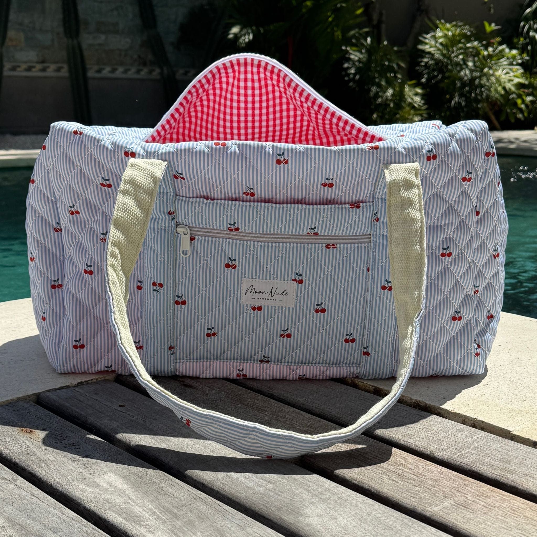 Moon Nude Cherry Large Duffel Bag