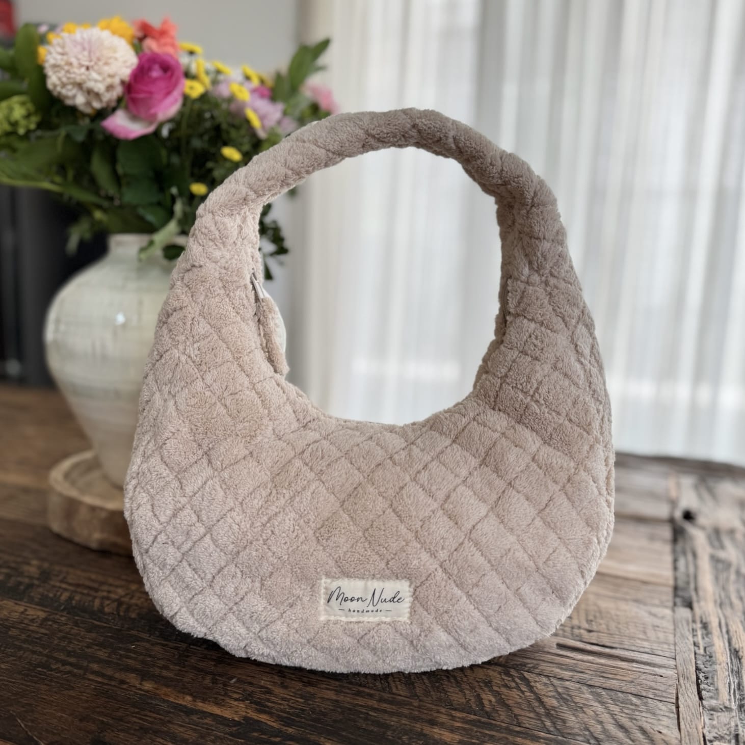 Moon Nude Teddy Hoop Bag